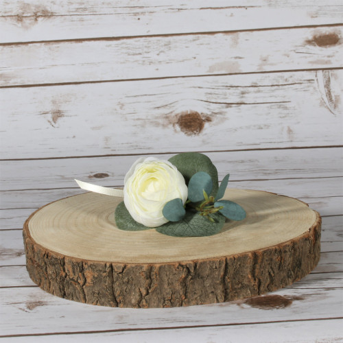 Bella Ranunculus Rose & Eucalyptus Buttonhole Bella Ranunculus Rose & Eucalyptus Buttonhole