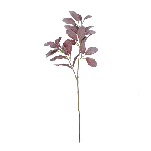 Large Burgundy Glitter Flocked lambs Ear Stem Large Burgundy Glitter Flocked lambs Ear Stem