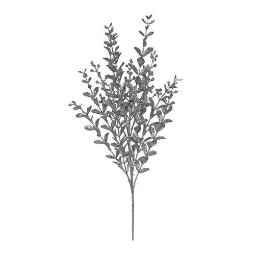 Pewter Glitter boxwood spray Pewter Glitter boxwood spray