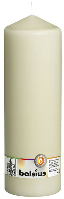 Bolsius Ivory Pillar Candle (300x98mm)