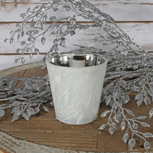 White Frosted Votive Candle Holder - Discontinued
