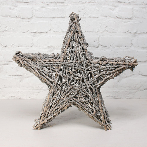 Frosted Botay Star Open Weave 50cm Frosted Botay Star Open Weave 50cm