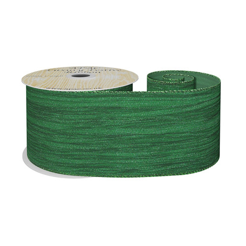 Green Metallic Crinkle Ribbon (10yd)