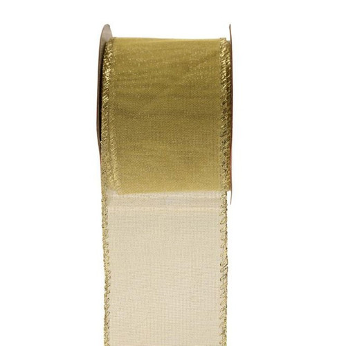 Gold Organza Ribbon 63mm x 10 yards