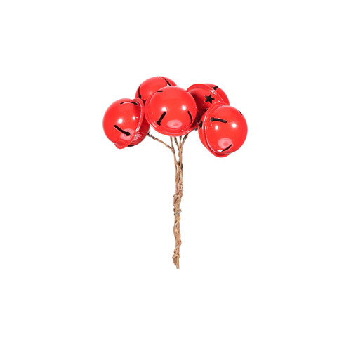 Red Bells on Wire (X6)