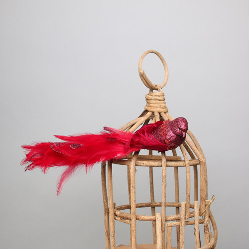 Red Lyre Bird Glitter with clip Red Lyre Bird Glitter with clip