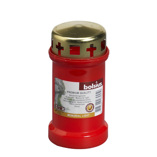 Bolsius Memorial Light with Lid - Red (BT 50 hours)