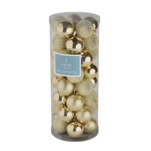 48 Champagne Baubles (8cm) 48 Champagne Baubles (8cm)