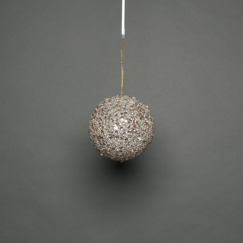 Champagne Glitter Bauble (8cm) 