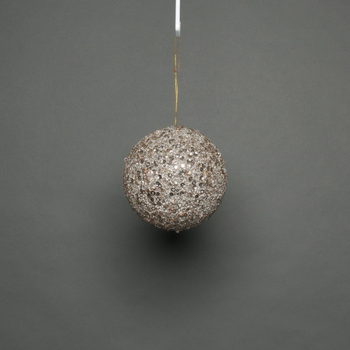 Champagne Glitter Bauble (10cm) 