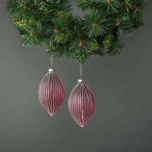 Faye Glass Drop Bauble (Set of 4)