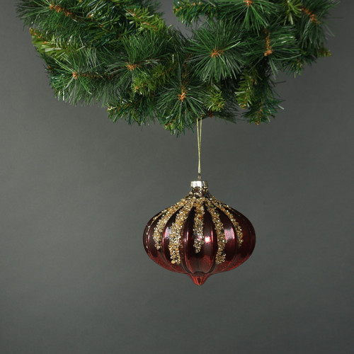Zanna 12cm Glass Onion Bauble Zanna 12cm Glass Onion Bauble