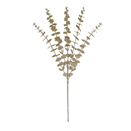 Champagne Glitter Eucalyptus Stem (x5 Leaves) Champagne Glitter Eucalyptus Stem (x5 Leaves)