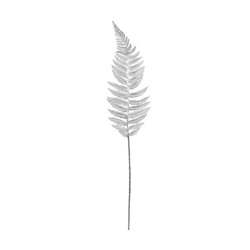 Metallic Fern Leaf stem Silver Metallic Fern Leaf stem Silver