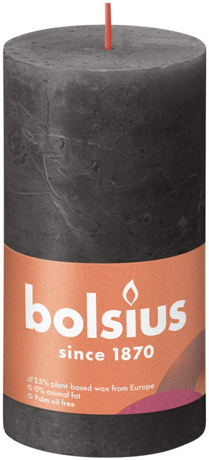 Stormy Grey Bolsius Rustic Shine Pillar Candle (130 x 68mm) Stormy Grey Bolsius Rustic Shine Pillar Candle (130 x 68mm)