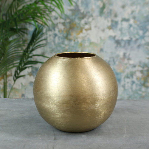 Small Brushed Gold Hyde Park Brush Metal Globe (18.5cm x 20.5cm) Small Brushed Gold Hyde Park Brush Metal Globe (18.5cm x 20.5cm)