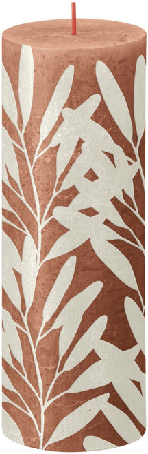 Bolsius Rusty Pink & Sage Rustic Silhouette Candle (190mm x 68mm) Bolsius Rusty Pink & Sage Rustic Silhouette Candle (190mm x 68mm)
