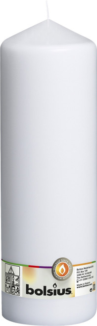 Bolsius Pillar Candle White (300mm x 98mm)