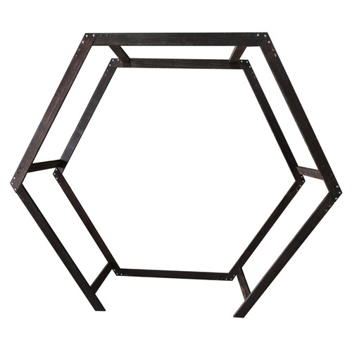 Burnt Wood Wooden Heptagon Arch (223cm) Burnt Wood Wooden Heptagon Arch (223cm)