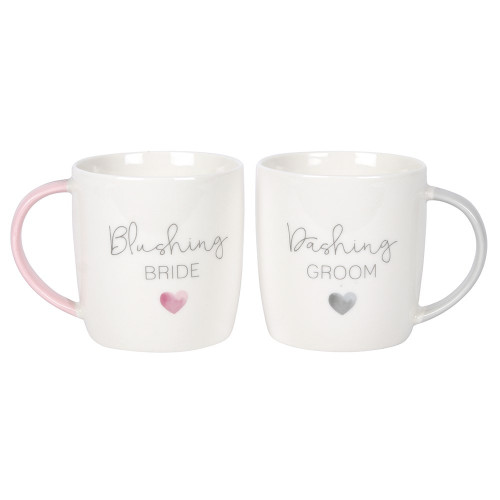 Blushing Bride Dashing Groom Ceramic Mug Set Blushing Bride Dashing Groom Ceramic Mug Set
