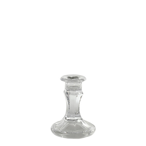 Celestia Candlestick- Clear Glass (10cm) Celestia Candlestick- Clear Glass (10cm)