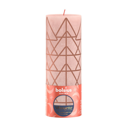 Bolsius Pink & Print Rustic Silhouette Candle (190mm x 68mm) Bolsius Pink & Print Rustic Silhouette Candle (190mm x 68mm)