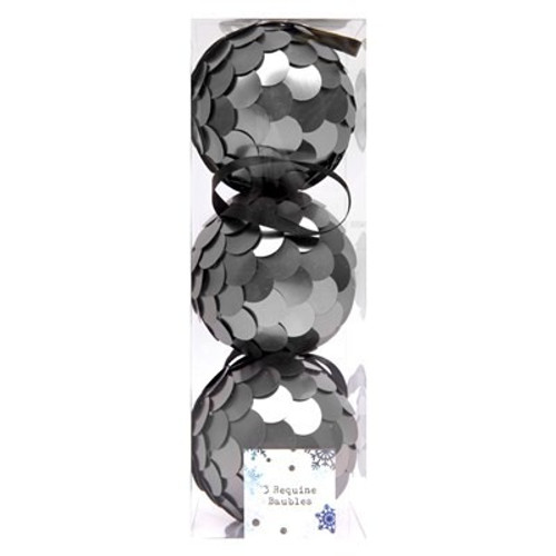 Christmas Sequin Baubles - 3 Pack