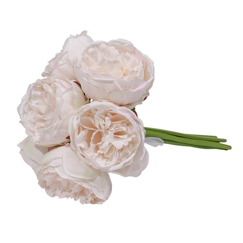 Aquitaine Peony Bunch Ivory 34cm (7 flowers)