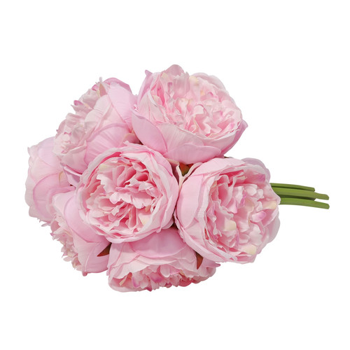 Aquitaine Peony Bunch Pink 34cm (7 flowers bunch)