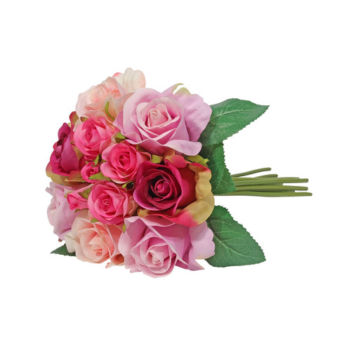 Aquitaine Rose Bouquet Pink Mix 27cm