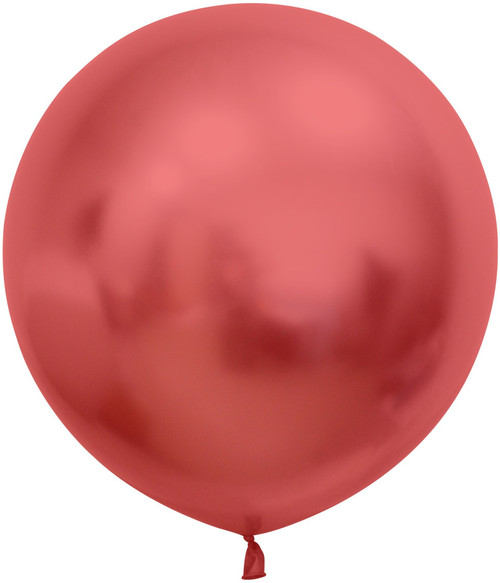 Red Chrome Jumbo Latex Balloon - 24 inch (Pk 3) Red Chrome Jumbo Latex Balloon - 24 inch (Pk 3)