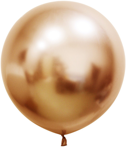 Copper Chrome Jumbo Latex Balloon - 24 inch (Pk 3) Copper Chrome Jumbo Latex Balloon - 24 inch (Pk 3)