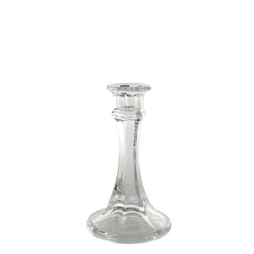 Genevive Candlestick - Clear Glass (15cm) Genevive Candlestick - Clear Glass (15cm)