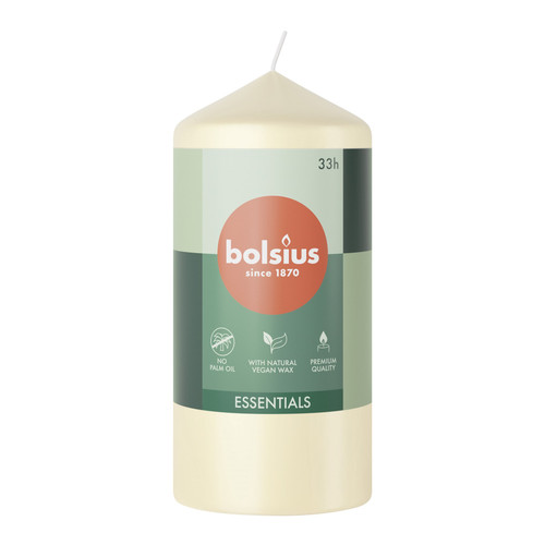 Bolsius Soft Pearl Essential Pillar Candle (120mm x 58mm) Bolsius Soft Pearl Essential Pillar Candle (120mm x 58mm)