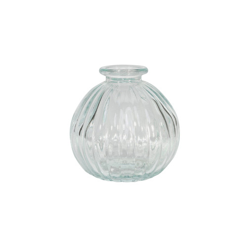 Helena Ribbed Glass Bottle (8cm x 8.5cm) Helena Ribbed Glass Bottle (8cm x 8.5cm)