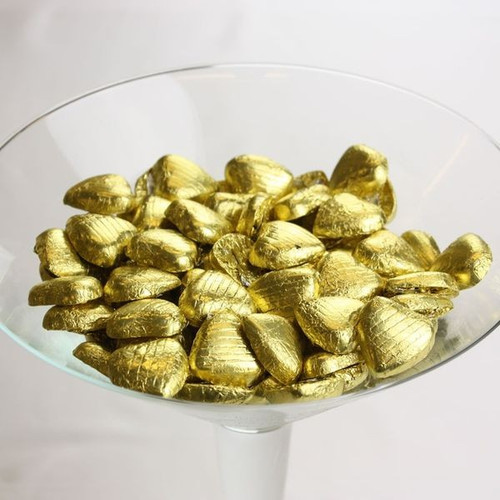 Gold Foiled Dark Chocolate Hearts (1kg) Gold Foiled Dark Chocolate Hearts (1kg)