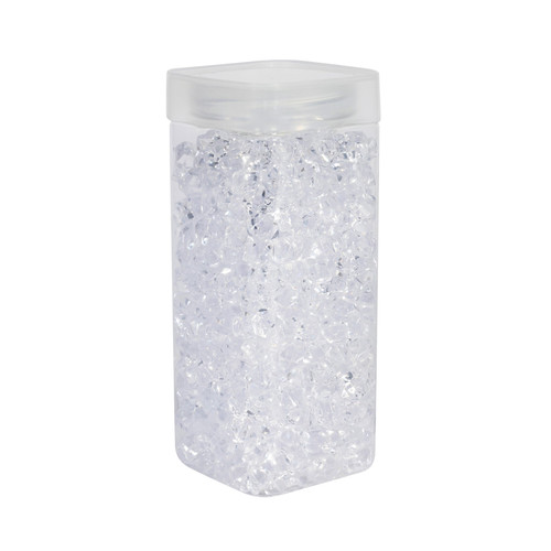 Small Clear Acrylic Stone in Square Jar (320gr)