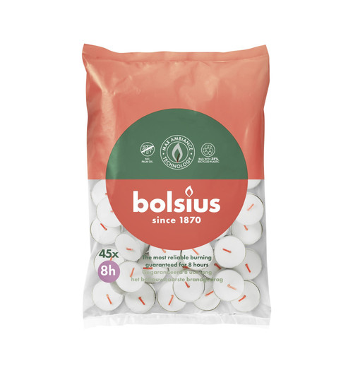 Bolsius White Tealights (Bag of 45) Bolsius White Tealights (Bag of 45)