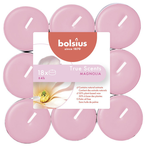 Bolsius True Scent Tealights- Magnolia (18 Pack) Bolsius True Scent Tealights- Magnolia (18 Pack)