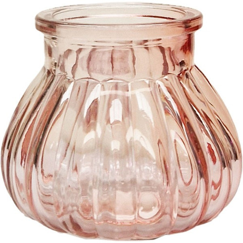 Pink Veneto Bubble Glass Jar Vase (7.5cm) Pink Veneto Bubble Glass Jar Vase (7.5cm)