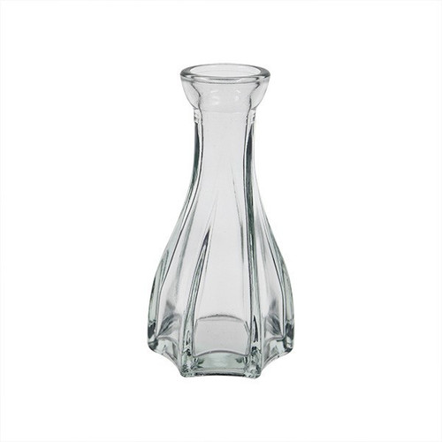 Catalina Twisted Clear Bud Glass Vase (13cm)