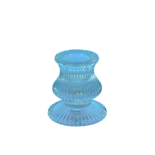 Blue Eliza Glass Taper Candle Holder (6cm) Blue Eliza Glass Taper Candle Holder (6cm)