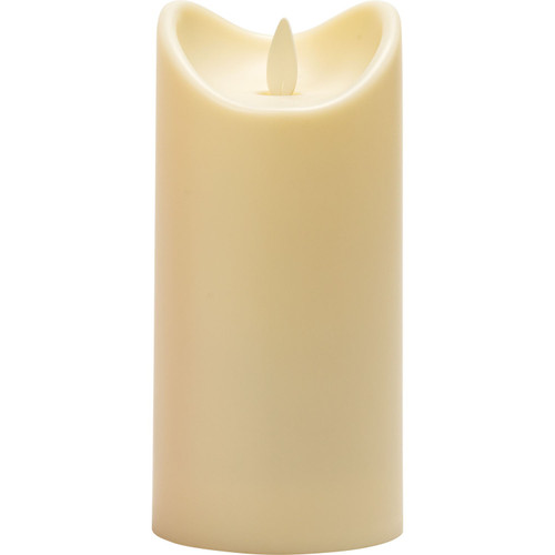 Ivory Flickering LED Resin Pillar Candle (15cm) Ivory Flickering LED Resin Pillar Candle (15cm)