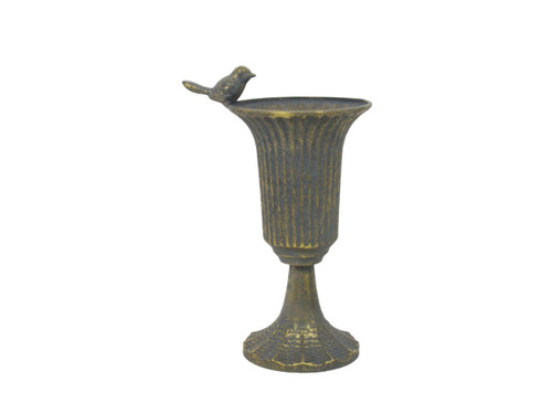 Antique Gold Creation Metal Urn Vase on Stem??(25cm) Antique Gold Creation Metal Urn Vase on Stem??(25cm)