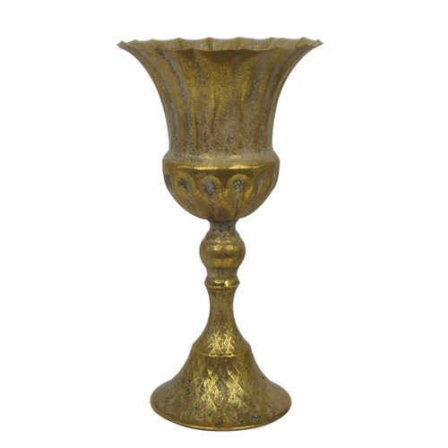 Antique Gold Creation Metal Urn on Stem (31cm) Antique Gold Creation Metal Urn on Stem (31cm)