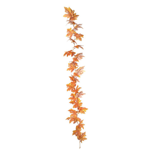 Essential Autumn Large Leaf Maple Garland - Orange -(170cm)