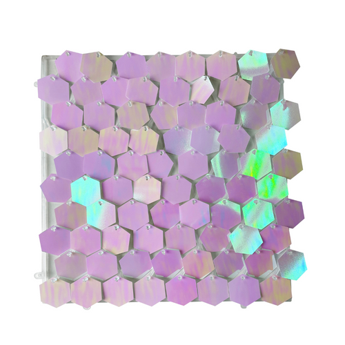 Pearlised Pink Hexagonal Sequin Wall (180 x 180cm) Pearlised Pink Hexagonal Sequin Wall (180 x 180cm)