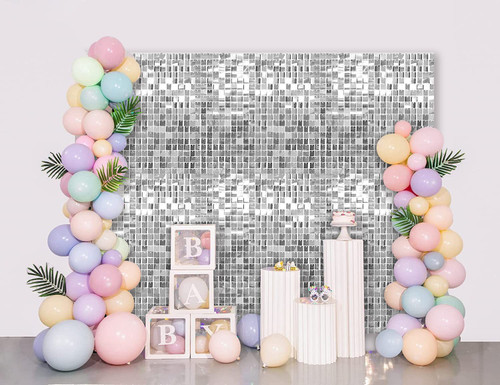 Silver Sequin Wall (180 x 180cm) Silver Sequin Wall (180 x 180cm)