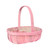 Pink Softwood Trug With Handle Pink Softwood Trug With Handle