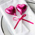 Hot Pink Foil Chocolate Heart Lollipop